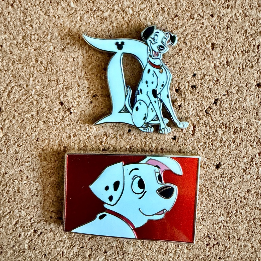 Disneyland 101 Dalmatians Enamel Pins - Set of 2